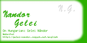 nandor gelei business card